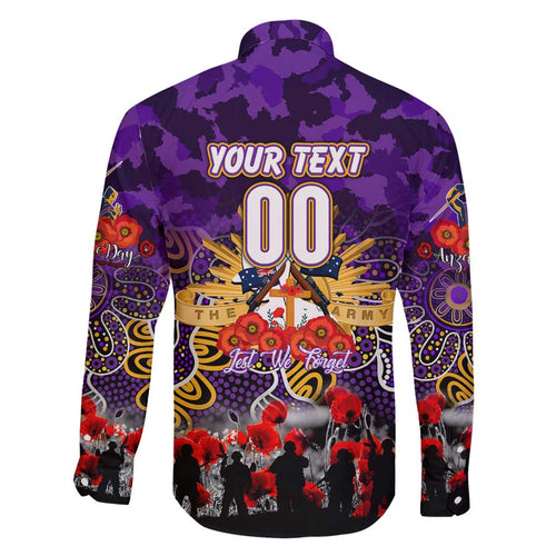 Personalized Storm ANZAC Day Family Matching Short Sleeve Bodycon Dress and Hawaiian Shirt Australian Army - Lest We Forget