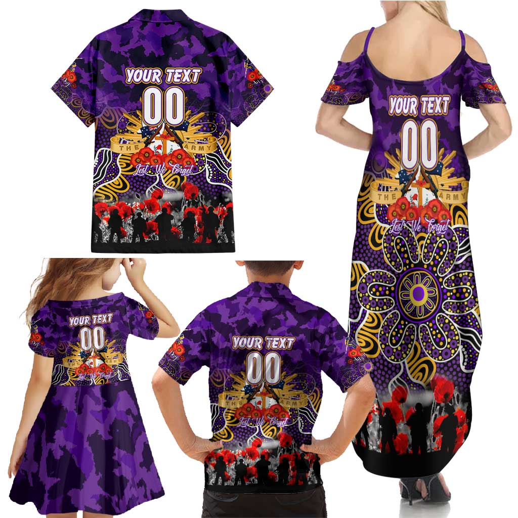Personalized Storm ANZAC Day Family Matching Summer Maxi Dress and Hawaiian Shirt Australian Army - Lest We Forget
