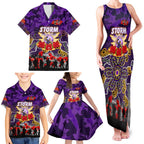 Personalized Storm ANZAC Day Family Matching Tank Maxi Dress and Hawaiian Shirt Australian Army - Lest We Forget