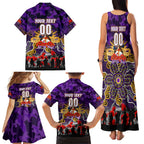 Personalized Storm ANZAC Day Family Matching Tank Maxi Dress and Hawaiian Shirt Australian Army - Lest We Forget