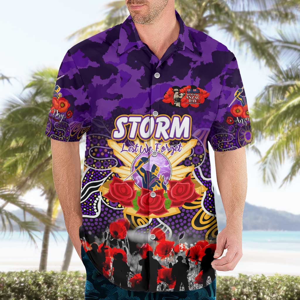 Personalized Storm ANZAC Day Hawaiian Shirt Australian Army - Lest We Forget