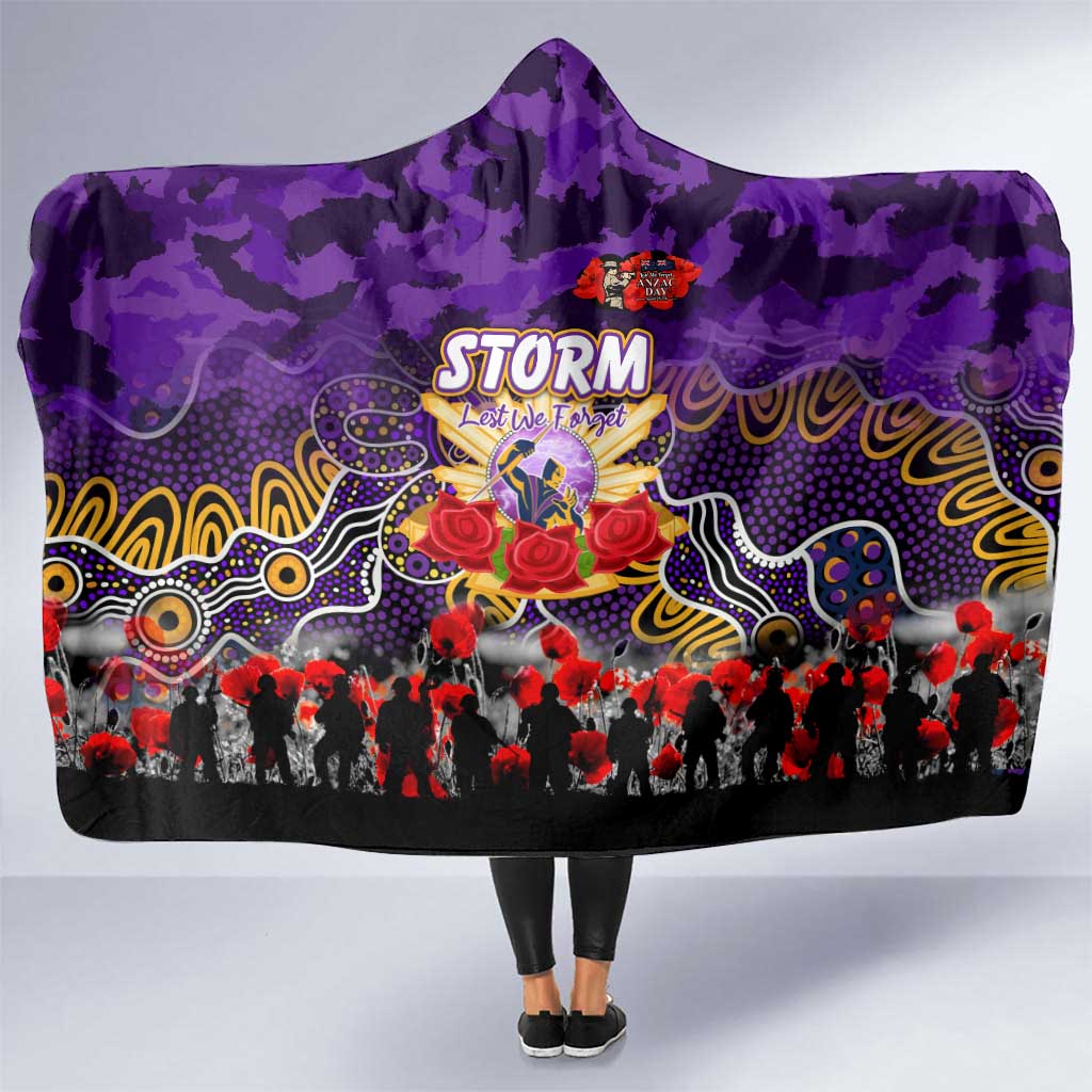 Storm ANZAC Day Hooded Blanket Australian Army - Lest We Forget