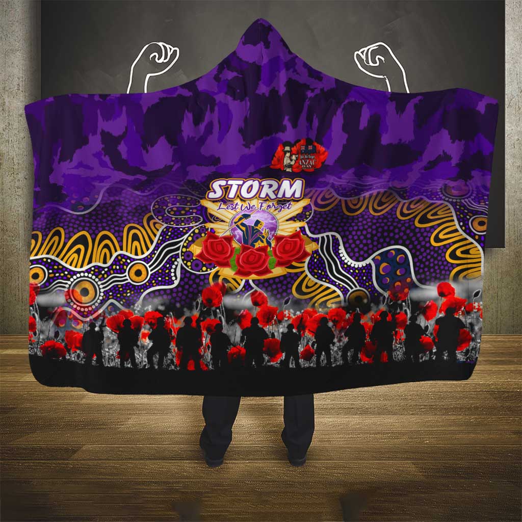 Storm ANZAC Day Hooded Blanket Australian Army - Lest We Forget