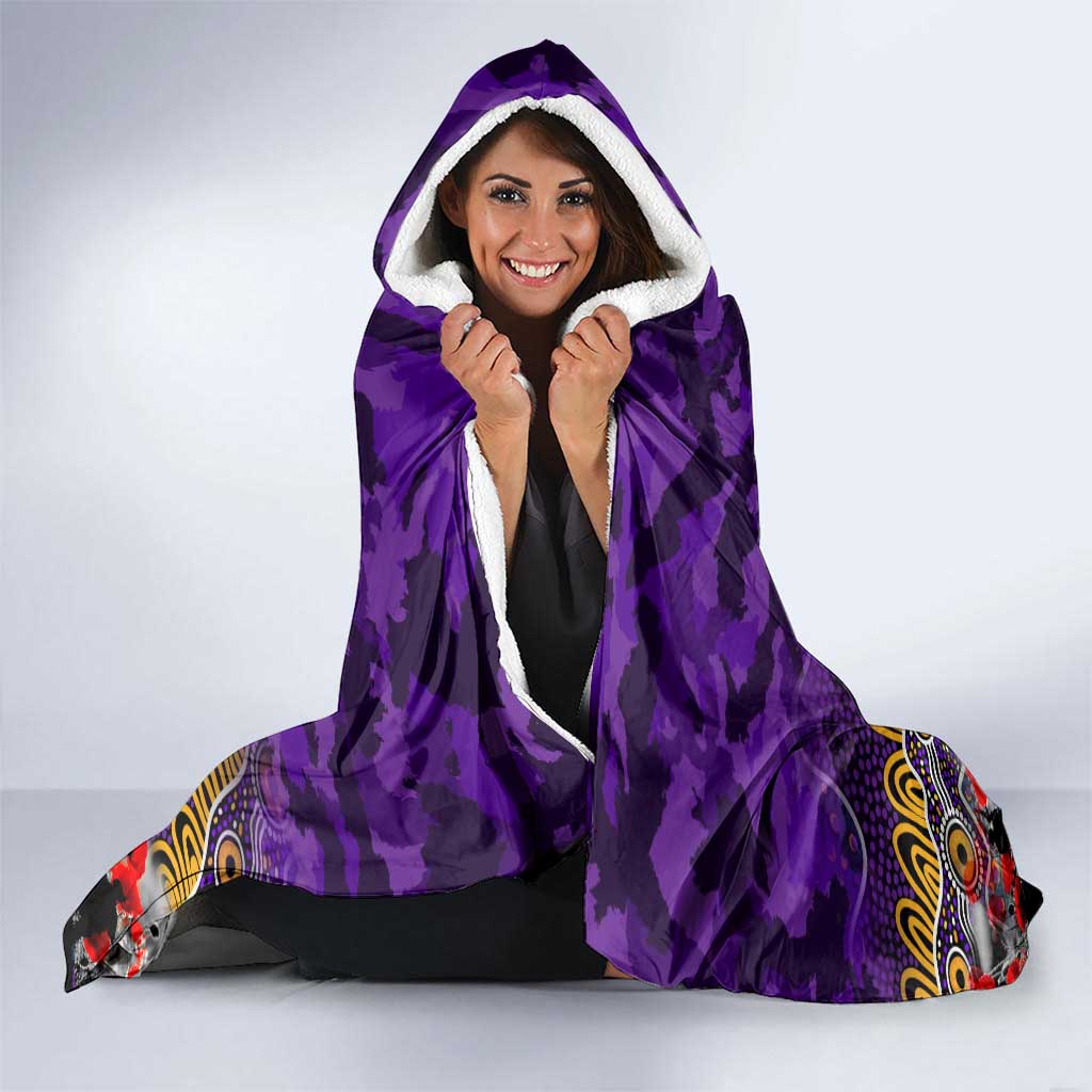 Storm ANZAC Day Hooded Blanket Australian Army - Lest We Forget