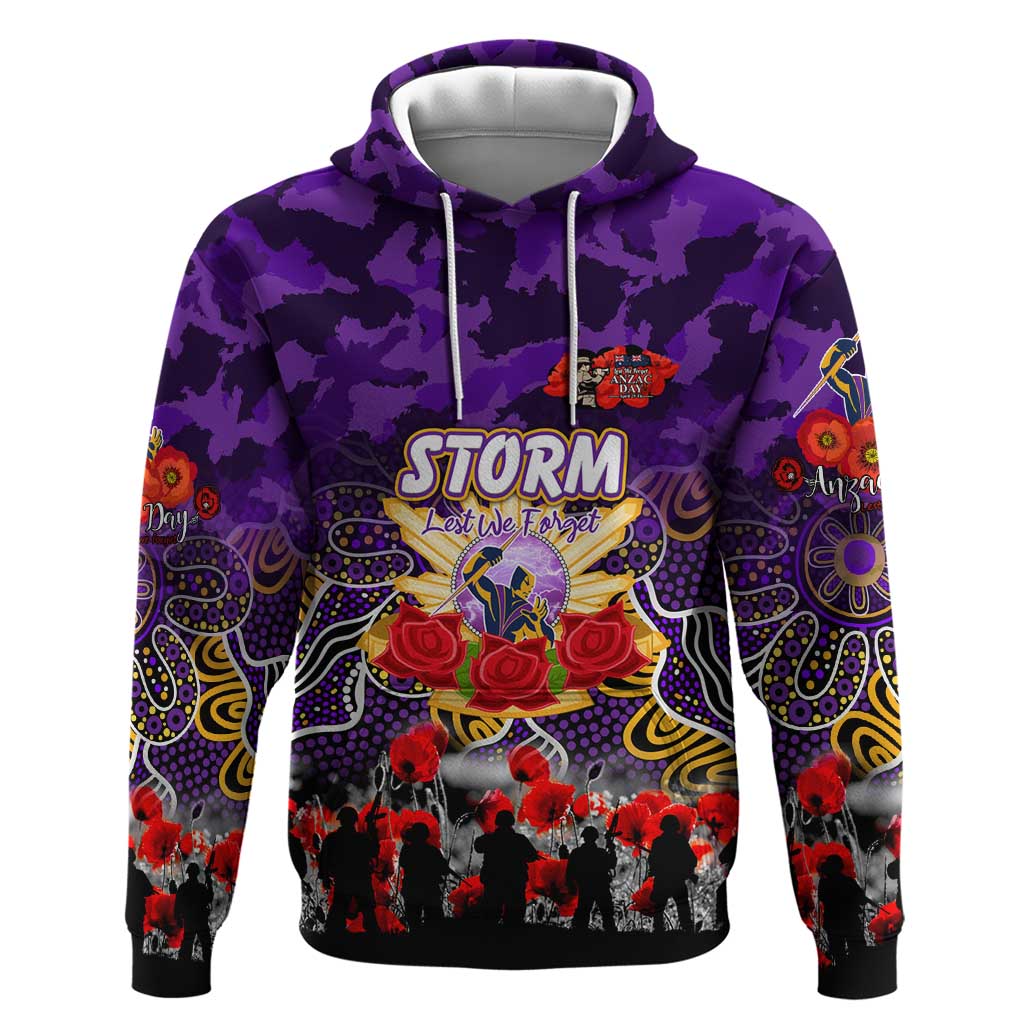 Personalized Storm ANZAC Day Hoodie Australian Army - Lest We Forget