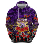 Personalized Storm ANZAC Day Hoodie Australian Army - Lest We Forget
