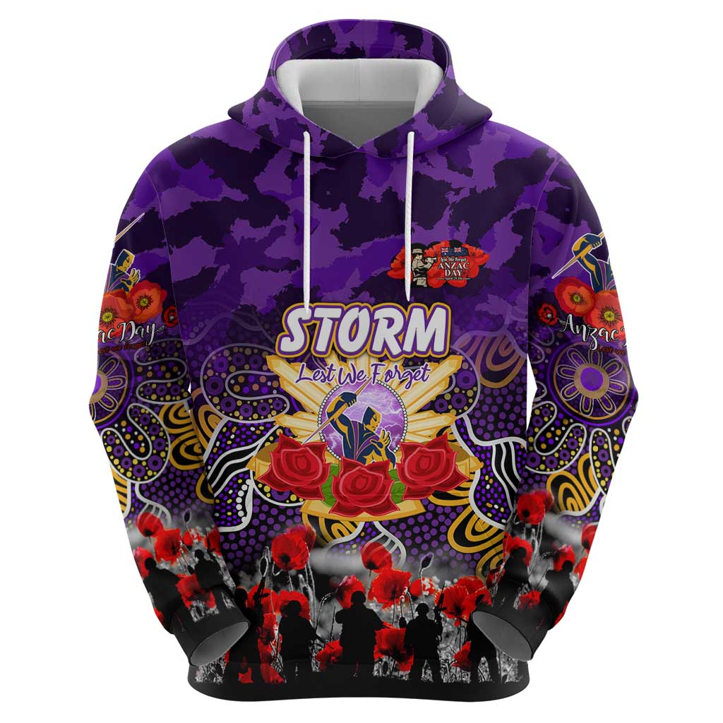 Personalized Storm ANZAC Day Hoodie Australian Army - Lest We Forget