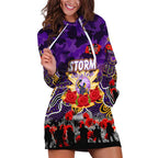 Personalized Storm ANZAC Day Hoodie Dress Australian Army - Lest We Forget