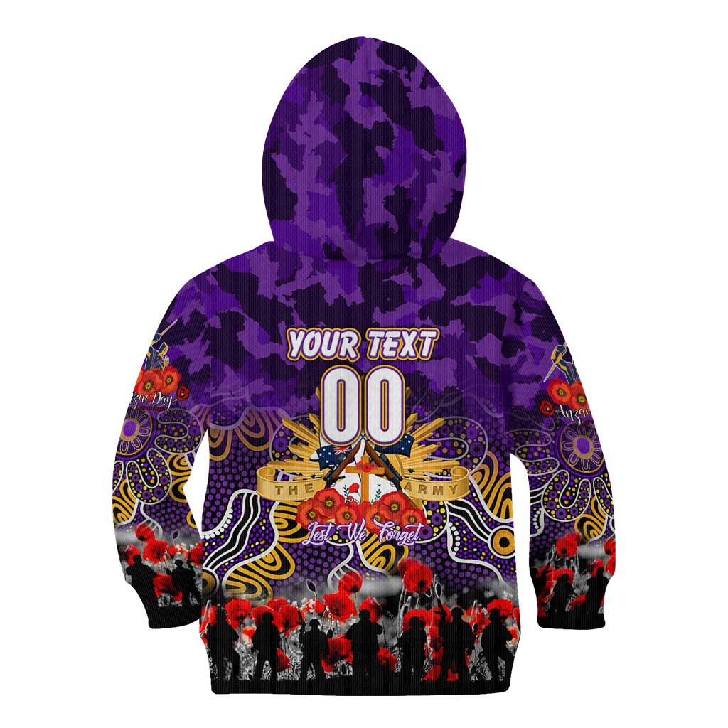 Personalized Storm ANZAC Day Kid Hoodie Australian Army - Lest We Forget