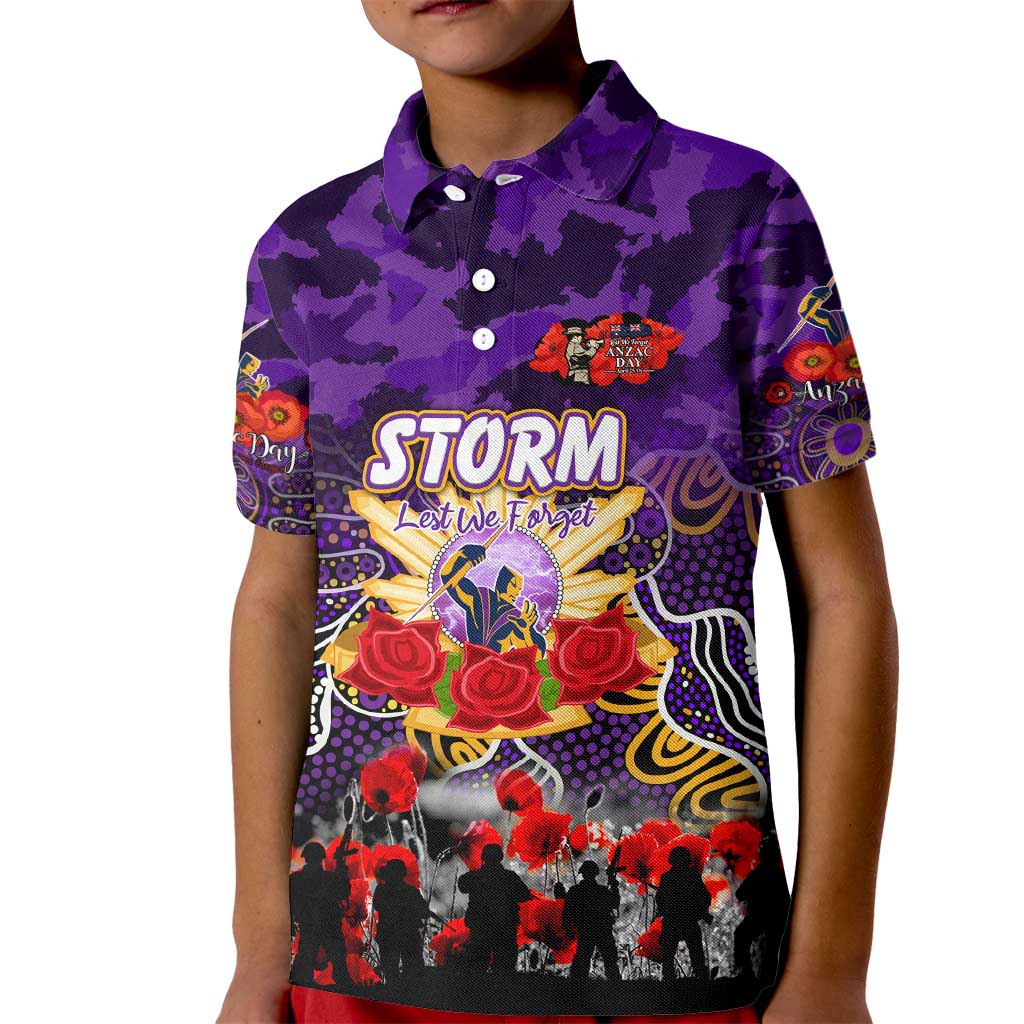 Personalized Storm ANZAC Day Kid Polo Shirt Australian Army - Lest We Forget