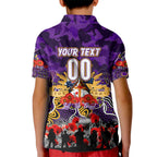 Personalized Storm ANZAC Day Kid Polo Shirt Australian Army - Lest We Forget