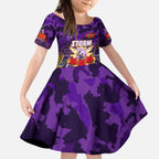 Personalized Storm ANZAC Day Kid Short Sleeve Dress Australian Army - Lest We Forget