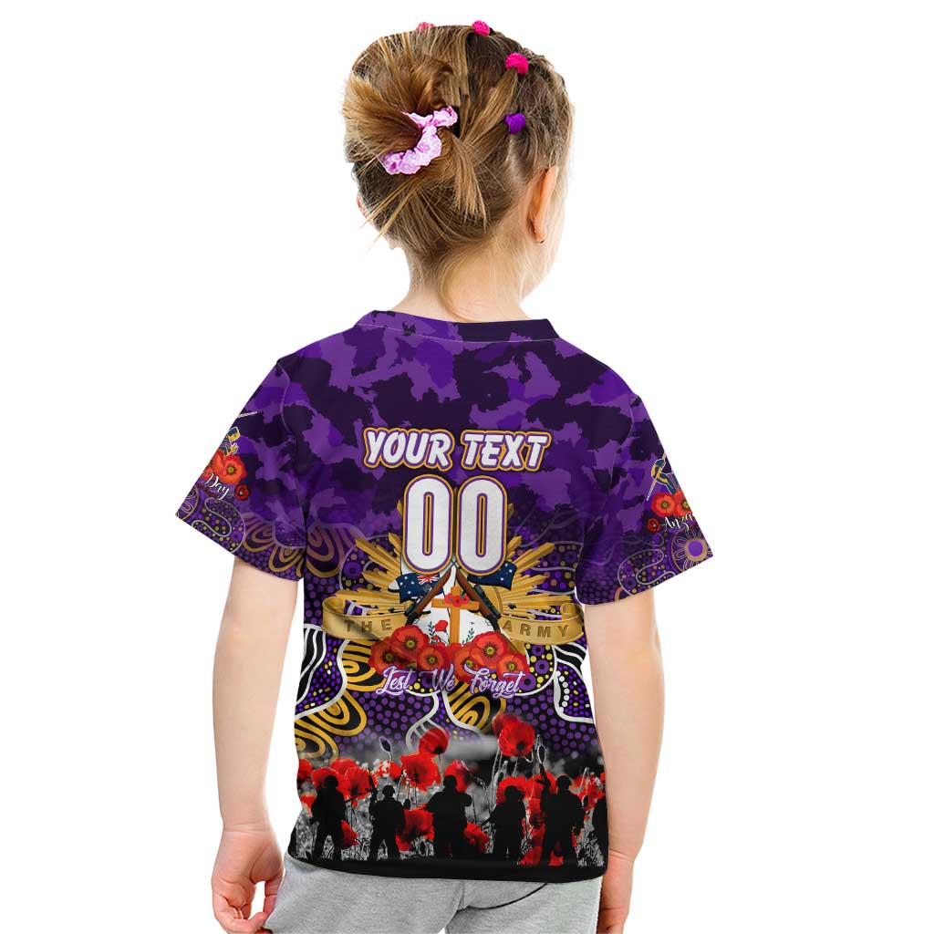 Personalized Storm ANZAC Day Kid T Shirt Australian Army - Lest We Forget