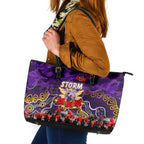 Storm ANZAC Day Leather Tote Bag Australian Army - Lest We Forget