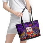 Storm ANZAC Day Leather Tote Bag Australian Army - Lest We Forget