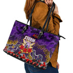 Storm ANZAC Day Leather Tote Bag Australian Army - Lest We Forget
