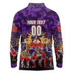 Personalized Storm ANZAC Day Long Sleeve Polo Shirt Australian Army - Lest We Forget
