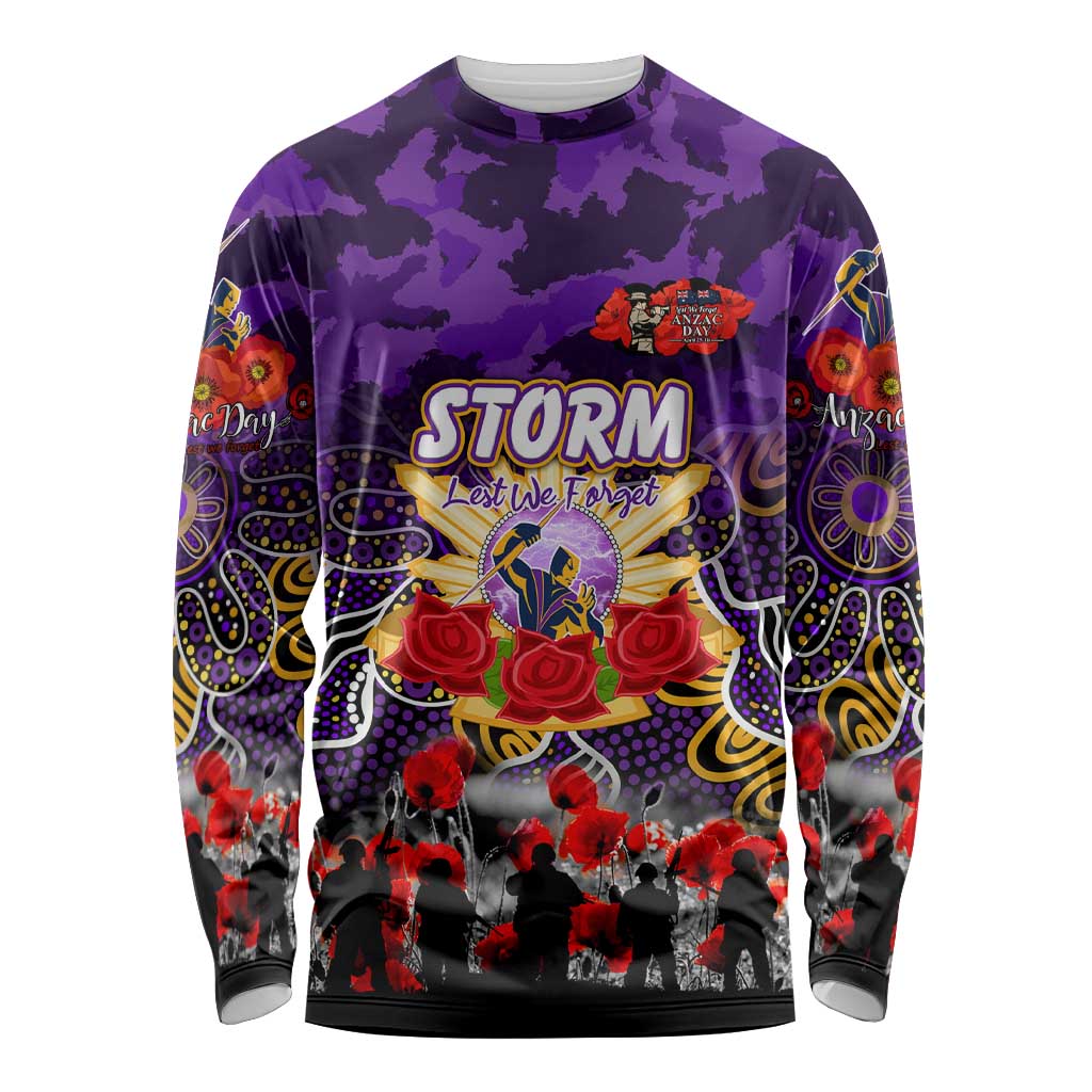 Personalized Storm ANZAC Day Long Sleeve Shirt Australian Army - Lest We Forget