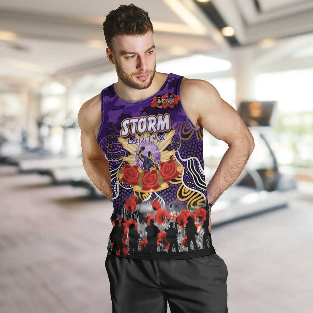 Personalized Storm ANZAC Day Men Tank Top Australian Army - Lest We Forget