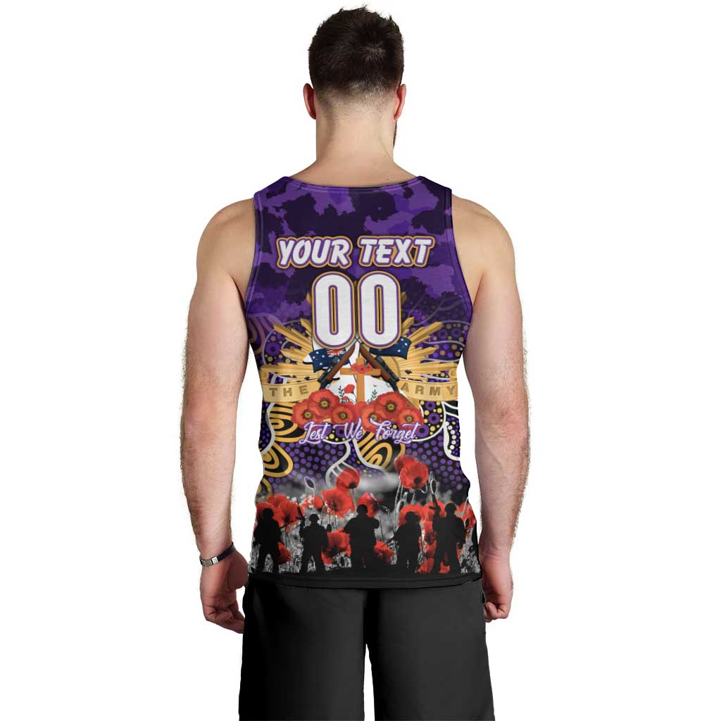 Personalized Storm ANZAC Day Men Tank Top Australian Army - Lest We Forget