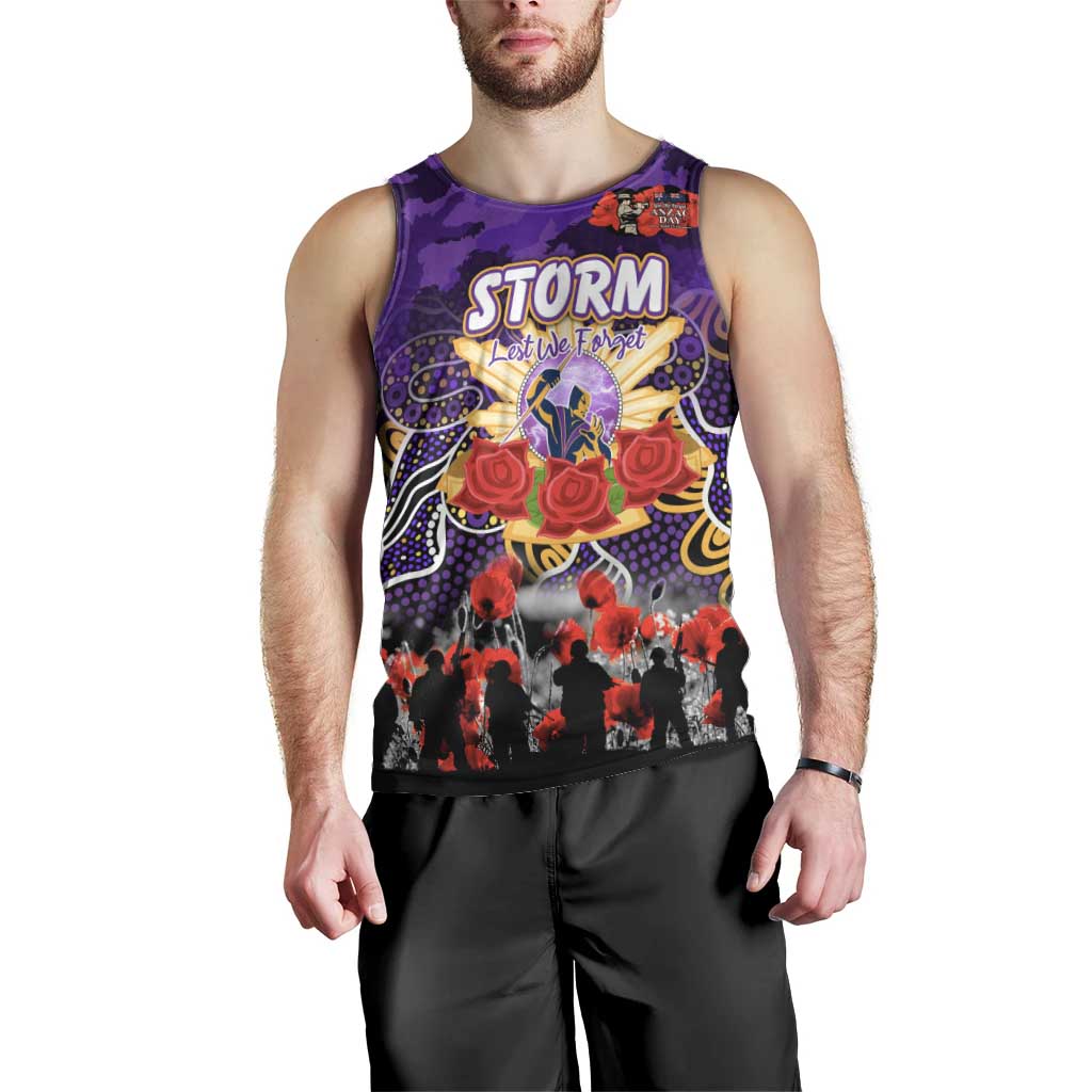 Personalized Storm ANZAC Day Men Tank Top Australian Army - Lest We Forget