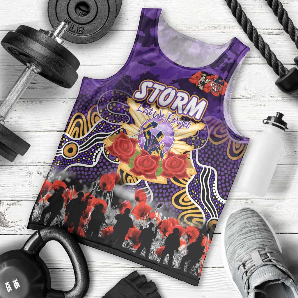 Personalized Storm ANZAC Day Men Tank Top Australian Army - Lest We Forget