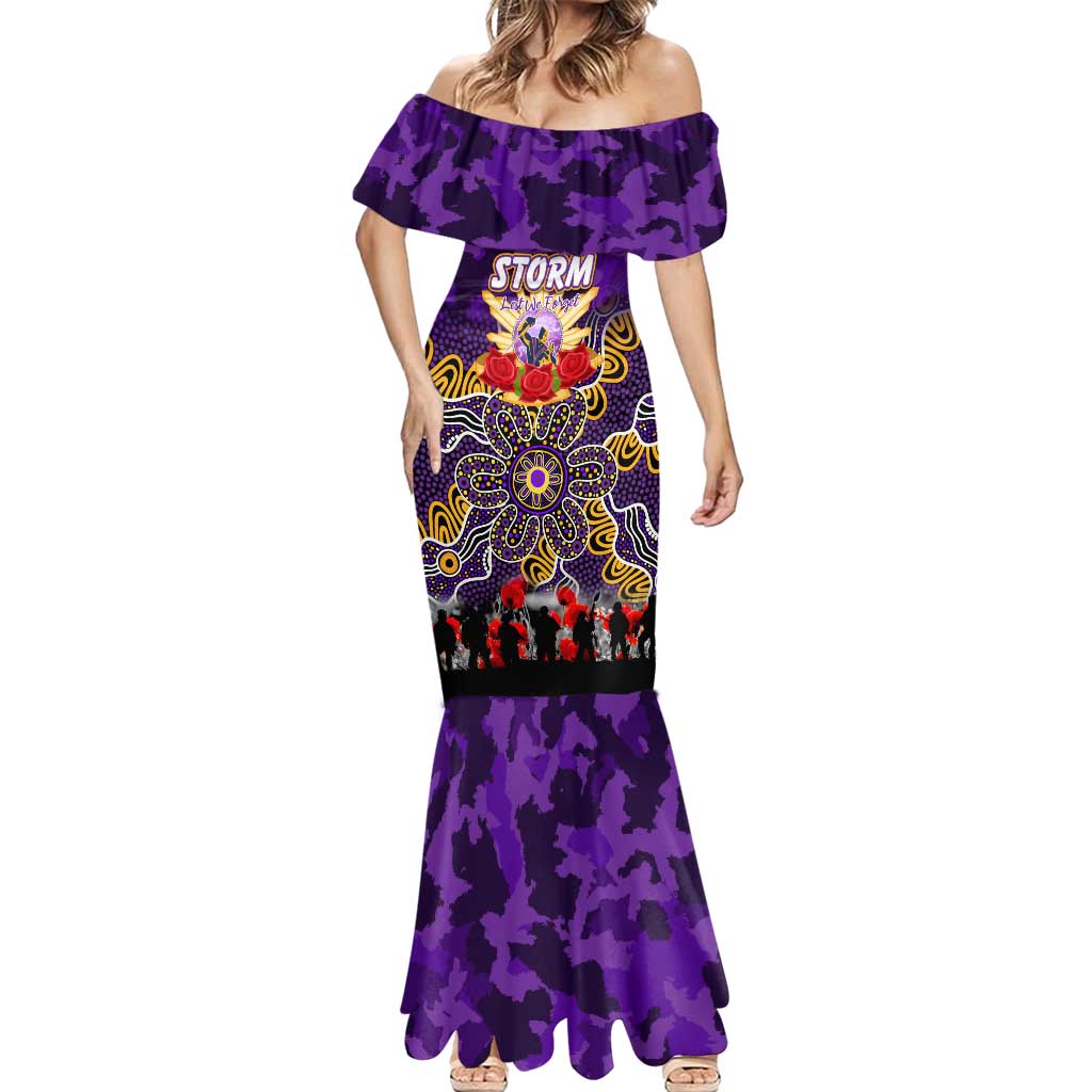 Personalized Storm ANZAC Day Mermaid Dress Australian Army - Lest We Forget