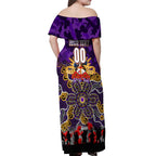 Personalized Storm ANZAC Day Off Shoulder Maxi Dress Australian Army - Lest We Forget