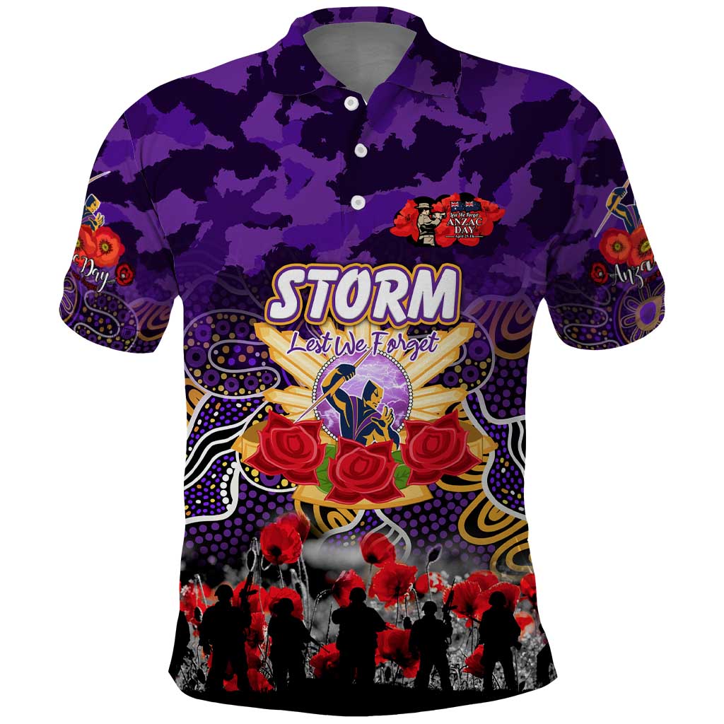 Personalized Storm ANZAC Day Polo Shirt Australian Army - Lest We Forget