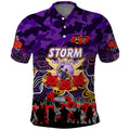 Personalized Storm ANZAC Day Polo Shirt Australian Army - Lest We Forget
