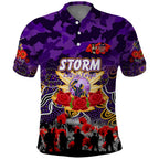 Personalized Storm ANZAC Day Polo Shirt Australian Army - Lest We Forget