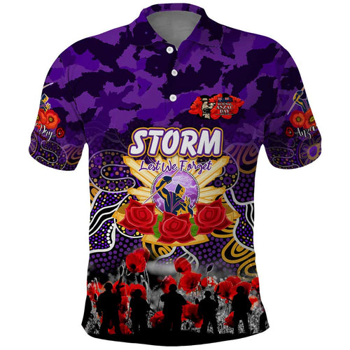 Personalized Storm ANZAC Day Polo Shirt Australian Army - Lest We Forget