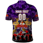 Personalized Storm ANZAC Day Polo Shirt Australian Army - Lest We Forget