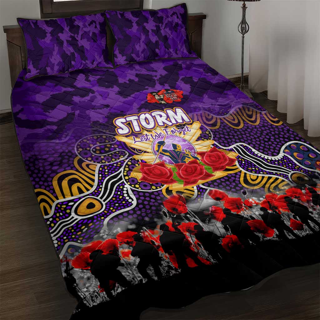 Storm ANZAC Day Quilt Bed Set Australian Army - Lest We Forget