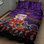 Storm ANZAC Day Quilt Bed Set Australian Army - Lest We Forget