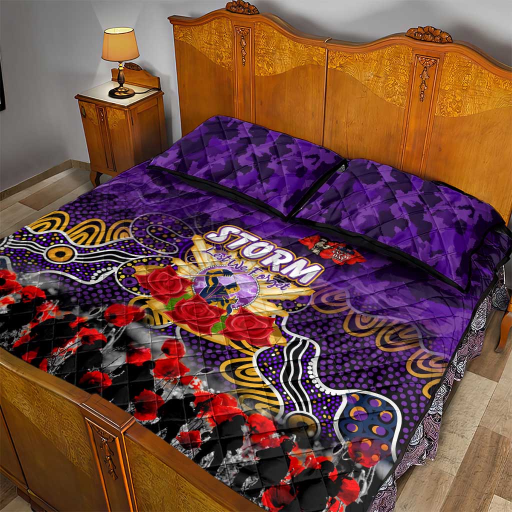 Storm ANZAC Day Quilt Bed Set Australian Army - Lest We Forget