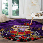 Storm ANZAC Day Round Carpet Australian Army - Lest We Forget