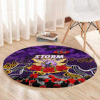 Storm ANZAC Day Round Carpet Australian Army - Lest We Forget
