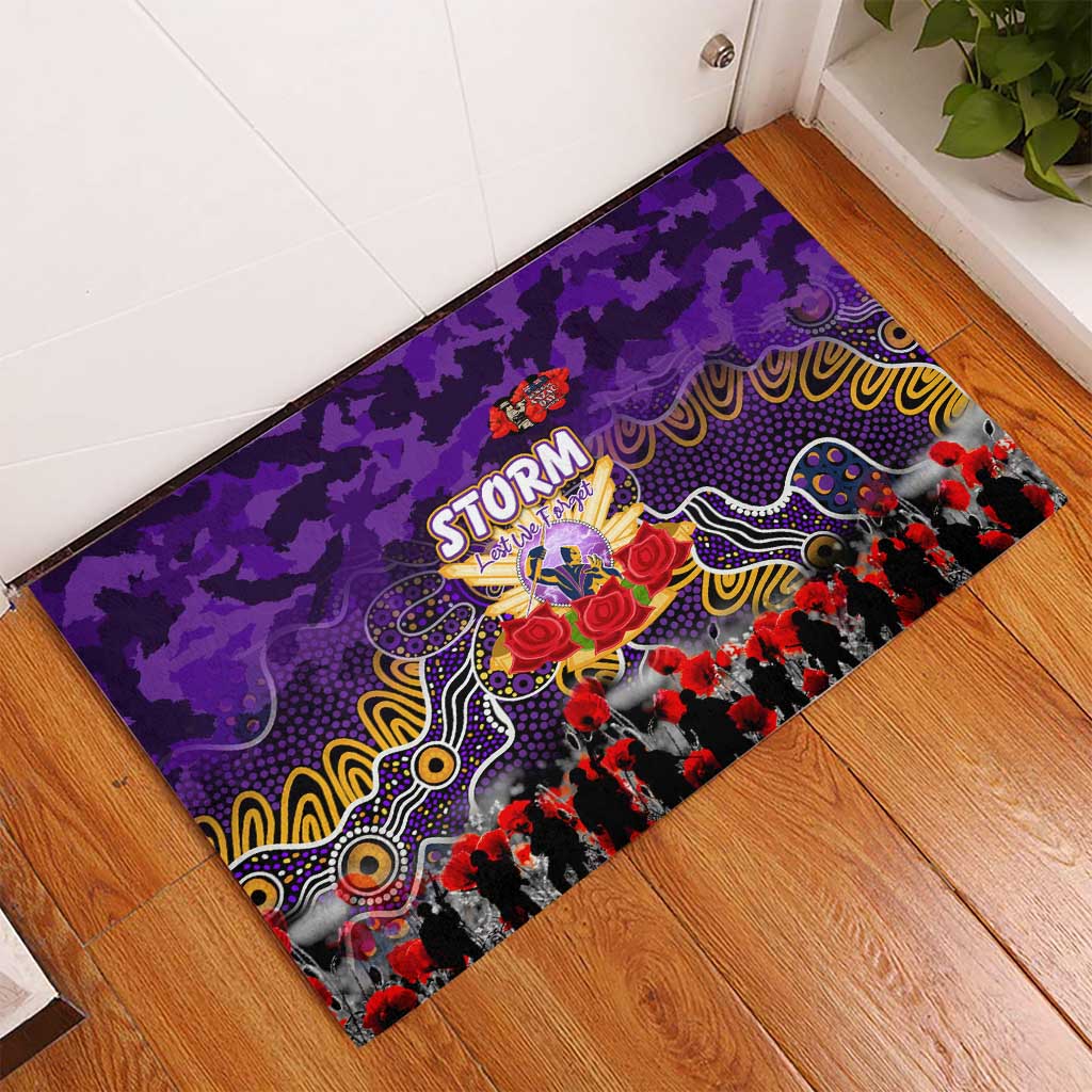 Storm ANZAC Day Rubber Doormat Australian Army - Lest We Forget