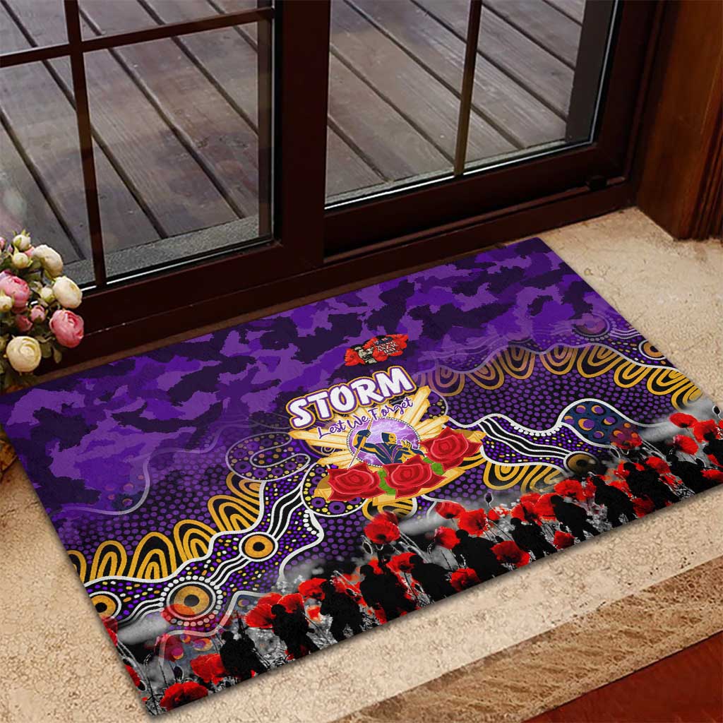 Storm ANZAC Day Rubber Doormat Australian Army - Lest We Forget