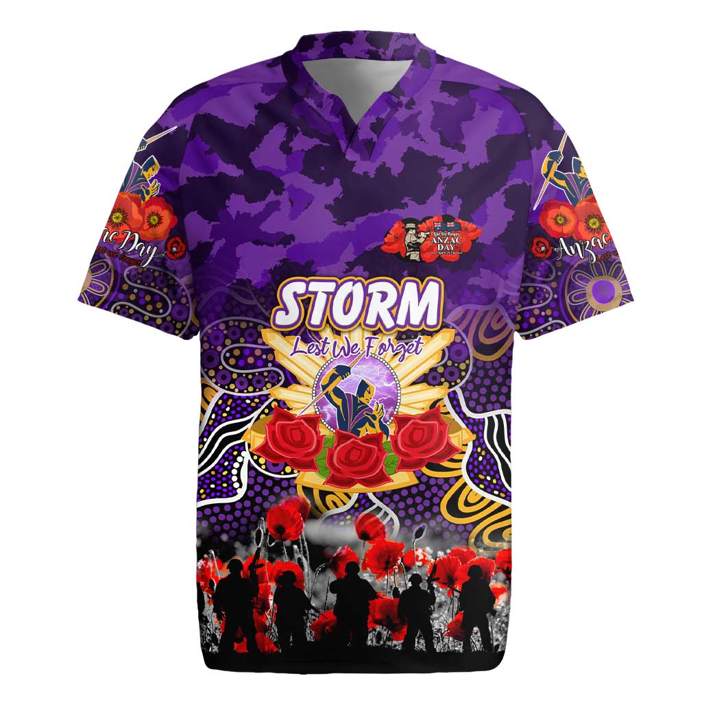 Personalized Storm ANZAC Day Rugby Jersey Australian Army - Lest We Forget