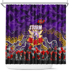 Storm ANZAC Day Shower Curtain Australian Army - Lest We Forget