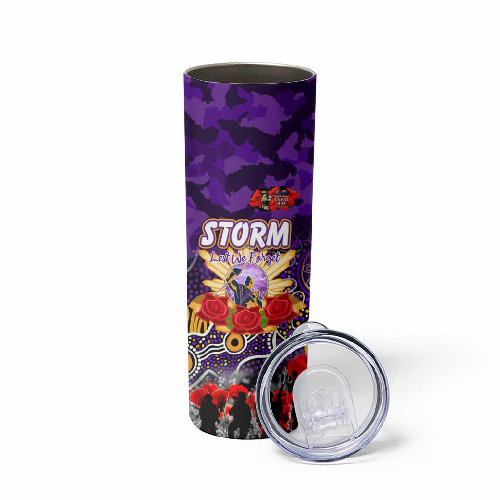 Personalized Storm ANZAC Day Skinny Tumbler Australian Army - Lest We Forget