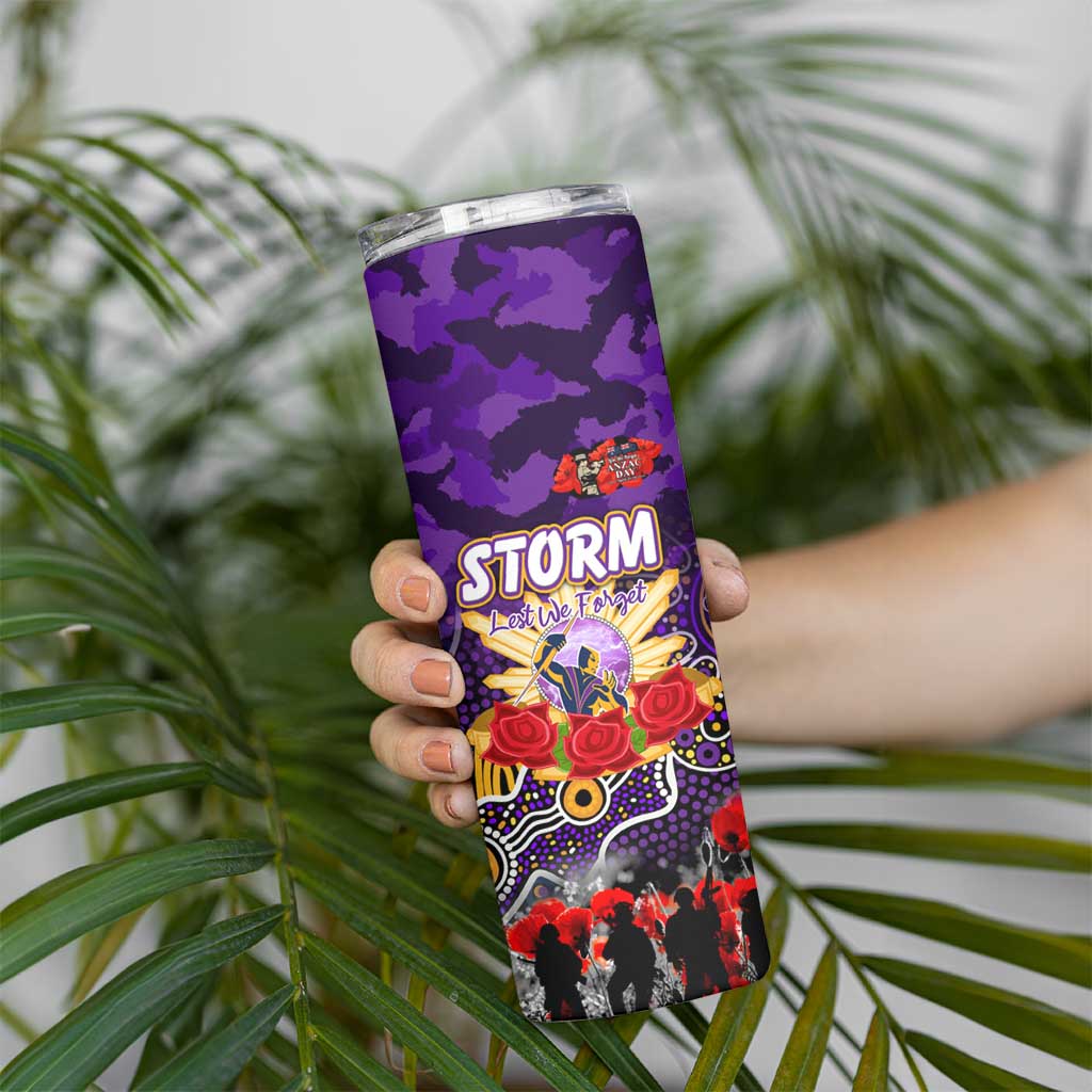 Personalized Storm ANZAC Day Skinny Tumbler Australian Army - Lest We Forget
