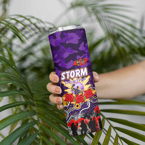 Personalized Storm ANZAC Day Skinny Tumbler Australian Army - Lest We Forget