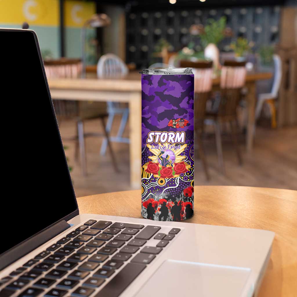 Personalized Storm ANZAC Day Skinny Tumbler Australian Army - Lest We Forget