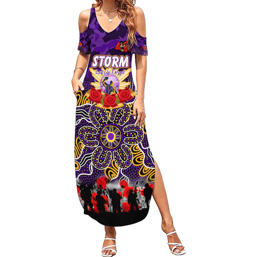 Personalized Storm ANZAC Day Summer Maxi Dress Australian Army - Lest We Forget