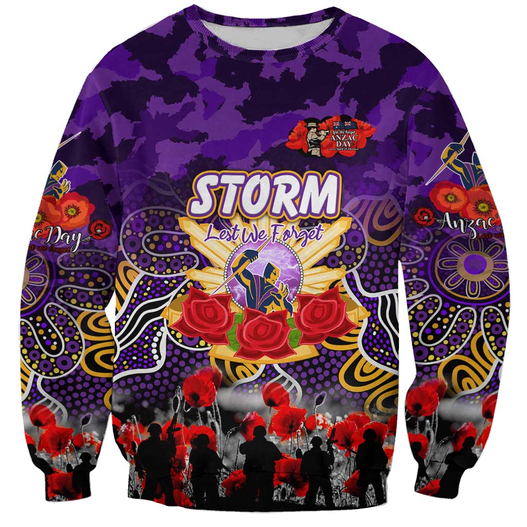 Personalized Storm ANZAC Day Sweatshirt Australian Army - Lest We Forget