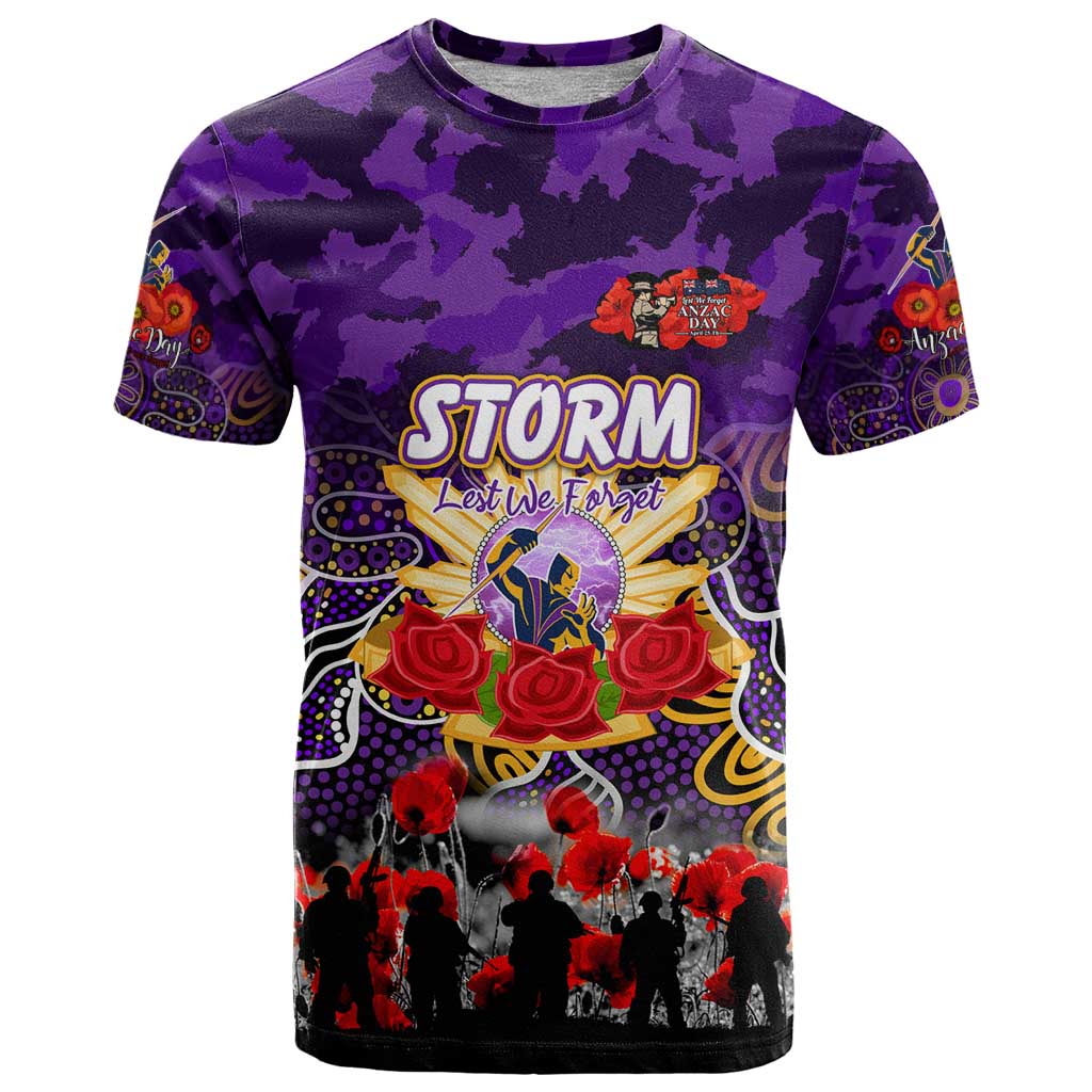 Personalized Storm ANZAC Day T Shirt Australian Army - Lest We Forget