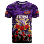 Personalized Storm ANZAC Day T Shirt Australian Army - Lest We Forget